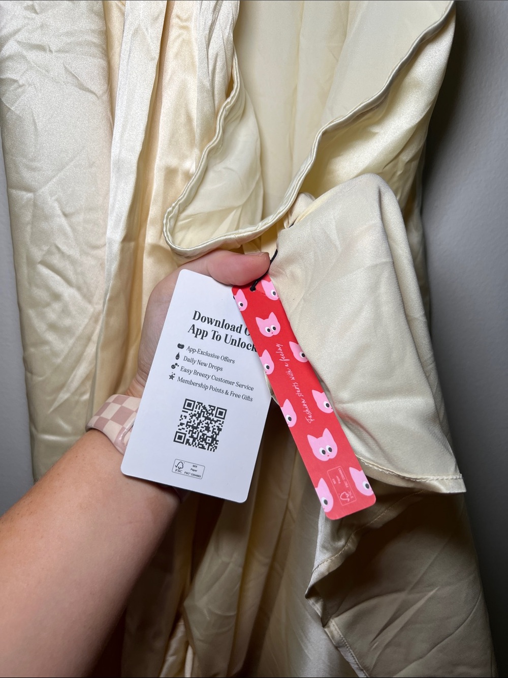 High-Neck Satin Maxi Dress in Pale Butter Yellow - Picture 5 of 6